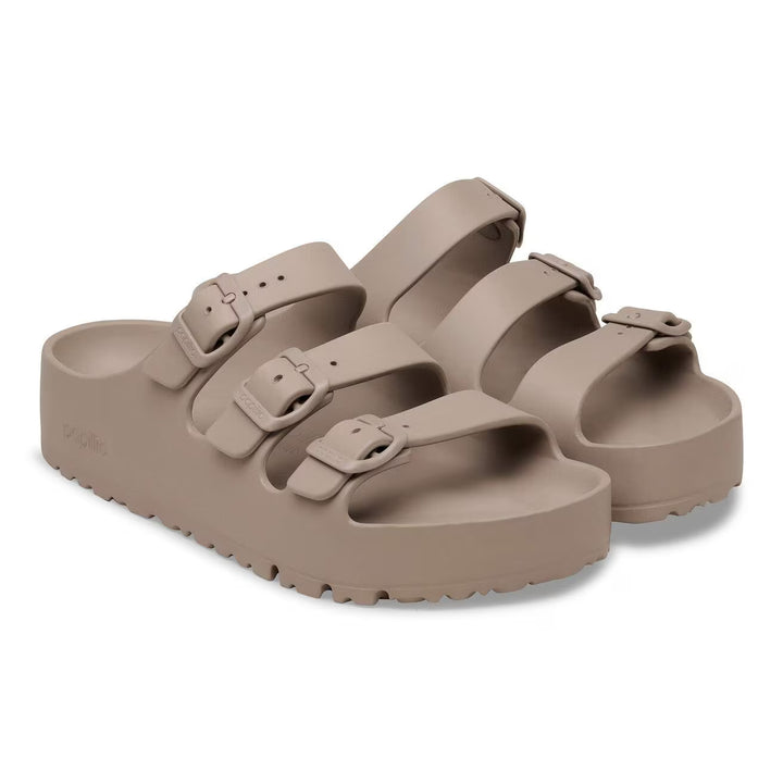 Birkenstock Women's Florida III Eva Pap Flex Platform Gray Taupe 1031433 - Orleans Shoe Co.
