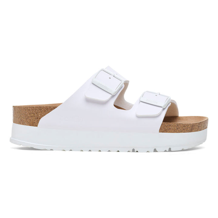 Birkenstock Women’s Arizona PAP Flex Platform White - Orleans Shoe Co.