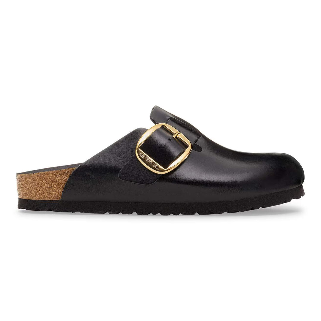 Birkenstock Boston Big Buckle Black Amalfi Leather 1030904