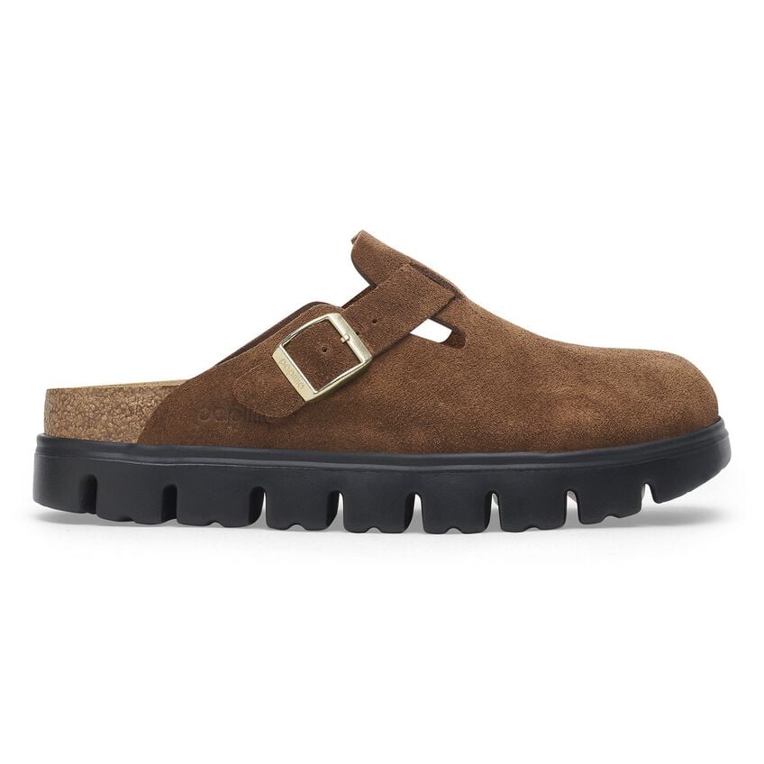 Birkenstock Women's Boston Pap Chunky Dark Tea Black