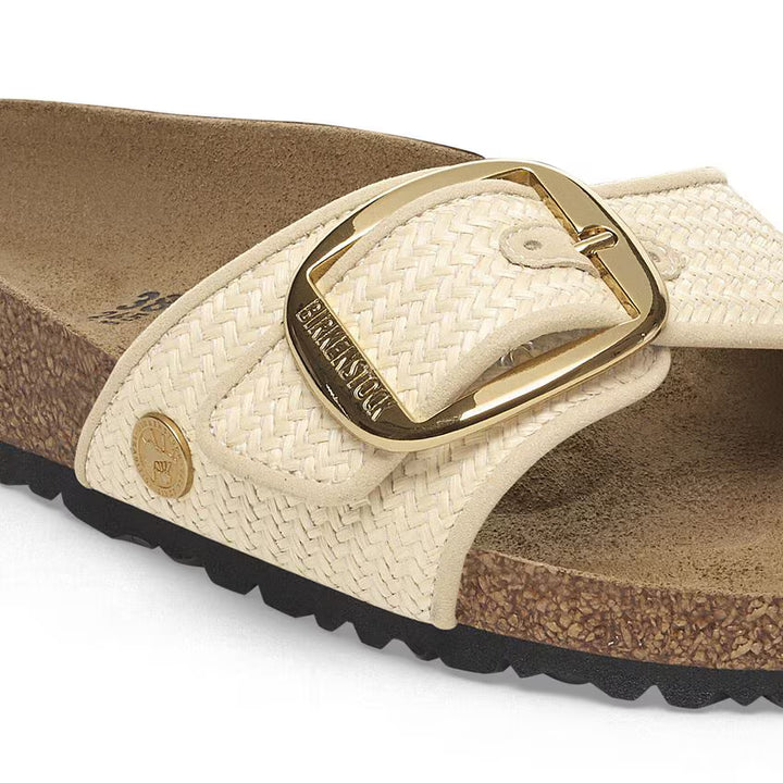 Birkenstock Women's Madrid Big Buckle Raffia Raffia Naturale - Orleans Shoe Co.