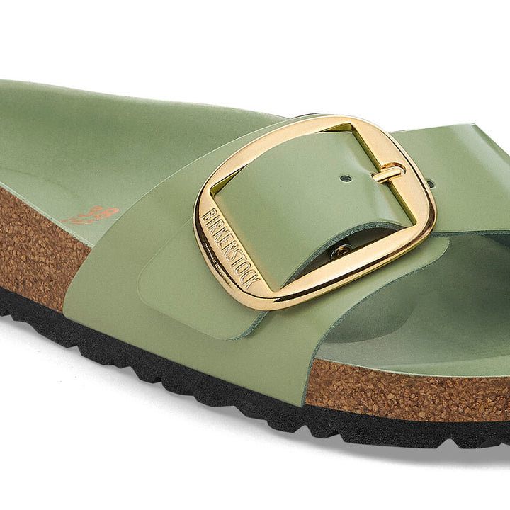 Birkenstock Women’s Madrid Big Buckle High-Shine Green Tea