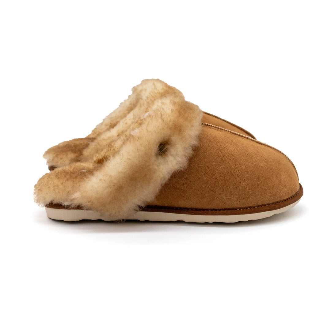 BLKSWN Women's Magnolia Slipper Chestnut Shearling