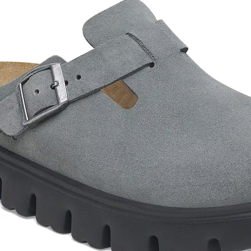 Birkenstock Boston Pap Chunky Basalt Gray Black