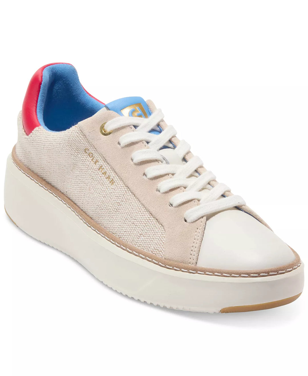 Women’s Cole Haan GrandPro Topspin Natural Canvas Ivory Goji W30034 - Orleans Shoe Co.