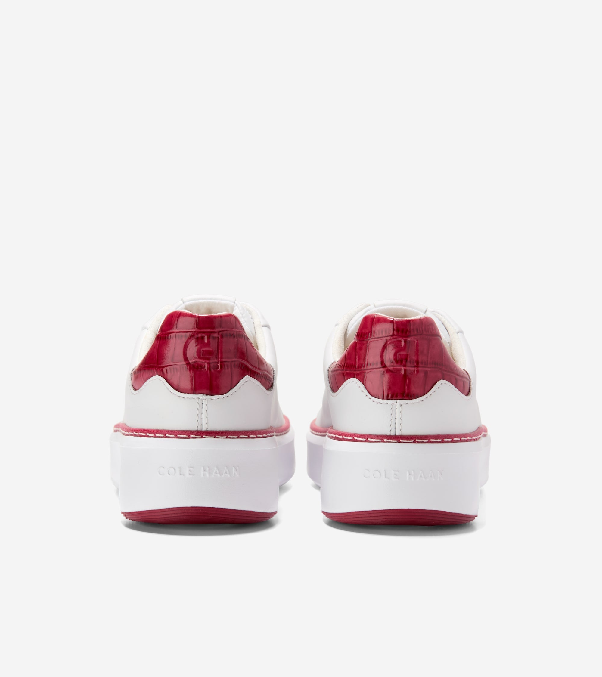 Cole Haan Women's Grandpro Topspin Sneakers White Rio Red Croc