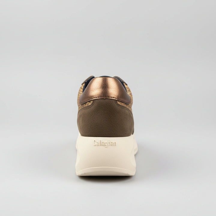 Womens brown slip-on sneaker by CallagHan, Grace style