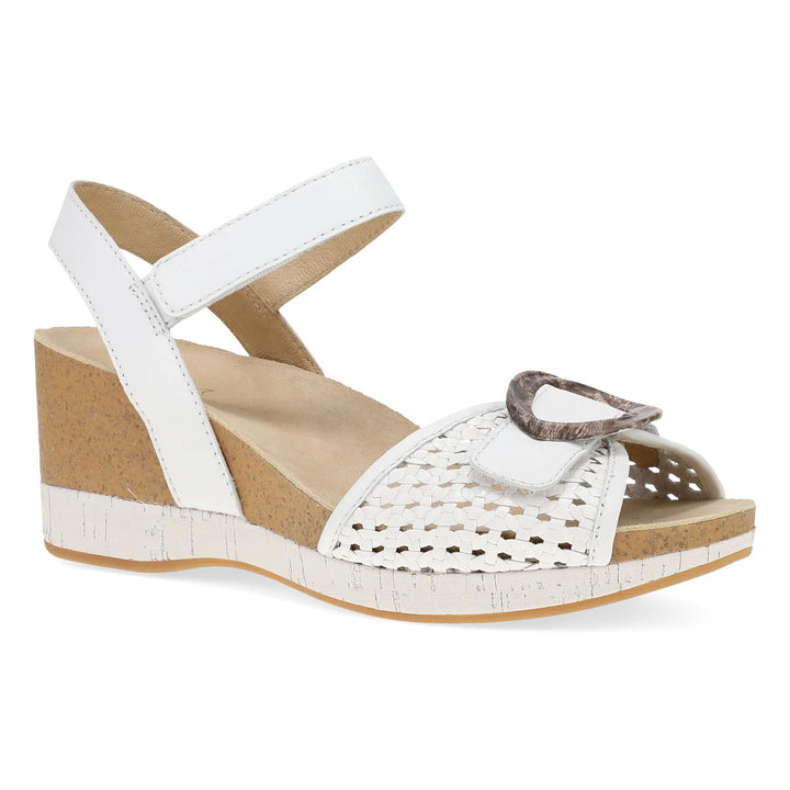 Dansko Women's Stella White Woven - Orleans Shoe Co.