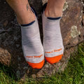 Darn Tough Vermont Men's Run No Show Tab Cushioned Ultra Lightweight Running Socks Ash 1039 - Orleans Shoe Co.