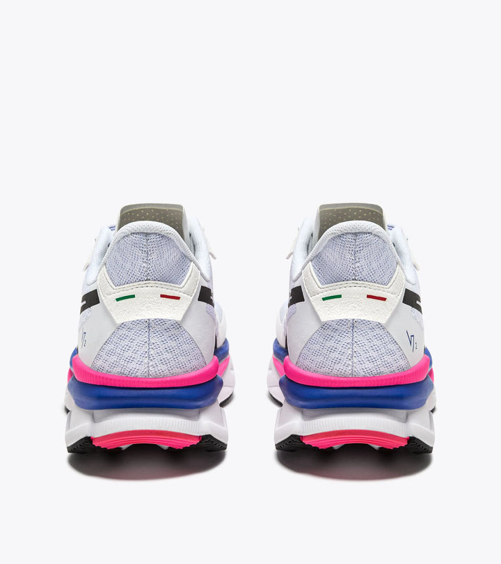 Diadora Women's Atomo V7000-2 White Surf The Web Pink Fluo