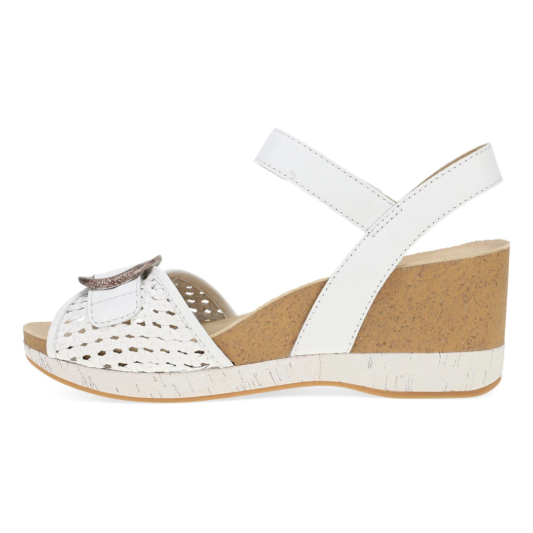 Dansko Women's Stella White Woven - Orleans Shoe Co.