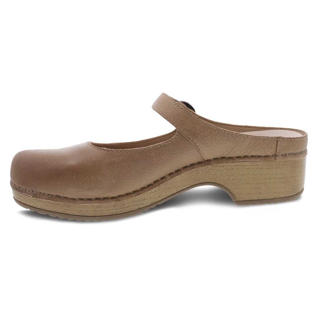 Dansko Women’s Bria Burnished Nubuck Tan - Orleans Shoe Co.