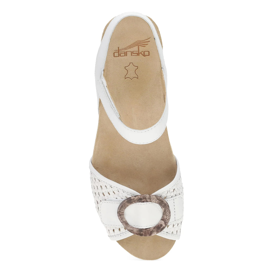 Dansko Women's Stella White Woven - Orleans Shoe Co.