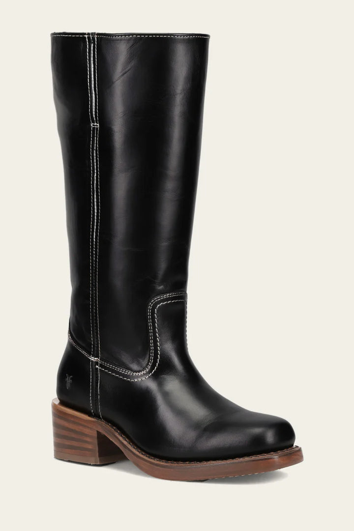 Frye Women's Campus 14L Wide Calf Jet Black Extended
