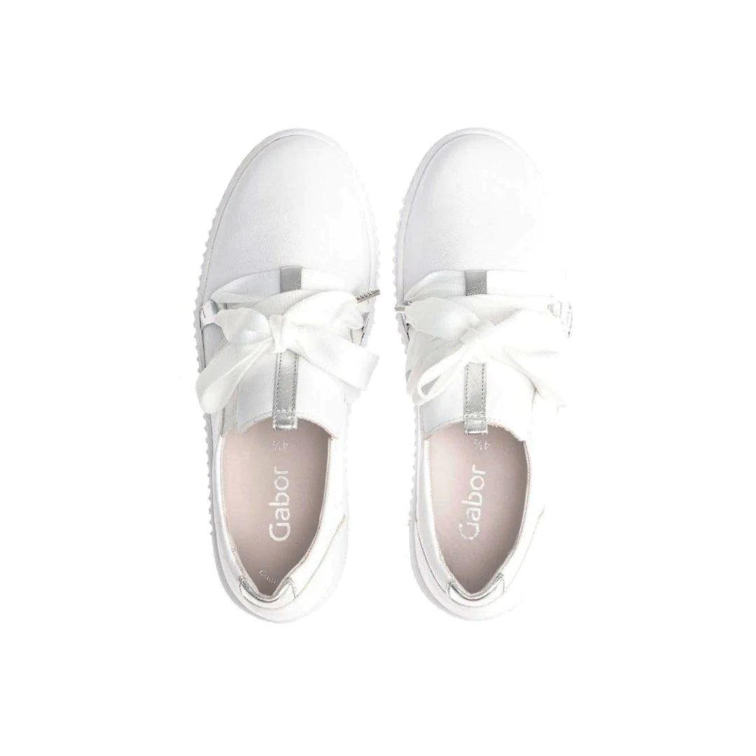 Gabor Women’s 03.333.21 White Leather - Orleans Shoe Co.
