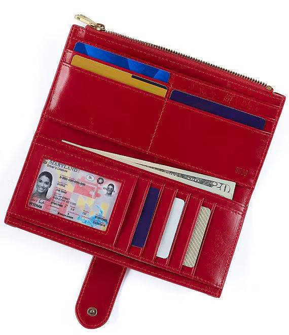 Hobo Dunn Continental Wallet True Red