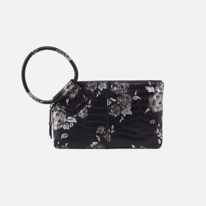 Hobo Sable Wristlet Rose Croco Print