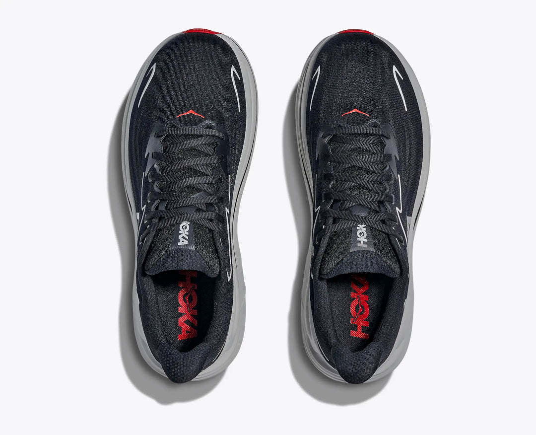 Hoka Men's Clifton 10 Black Silver - Orleans Shoe Co.