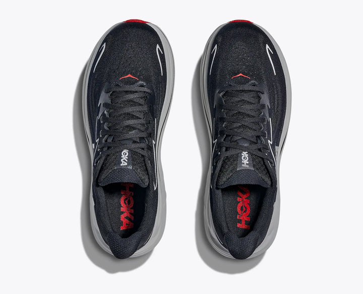 Hoka Men's Clifton 10 Black Silver - Orleans Shoe Co.