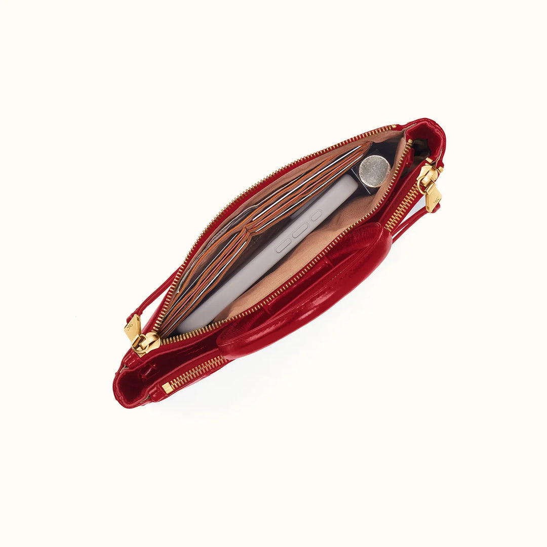 Hobo Sable Crossbody True Red