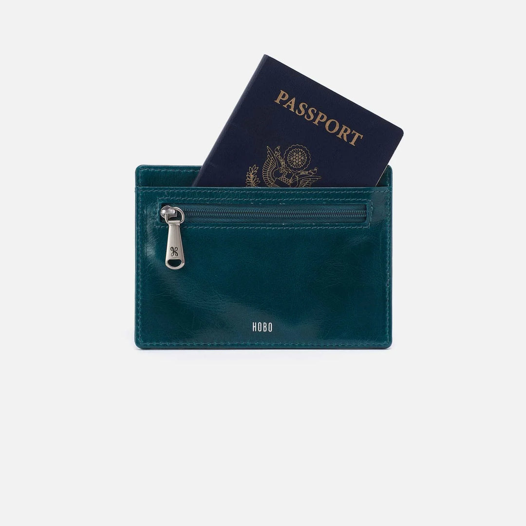 Hobo Euro Slide Card Case Wild Bluegrass - Orleans Shoe Co.