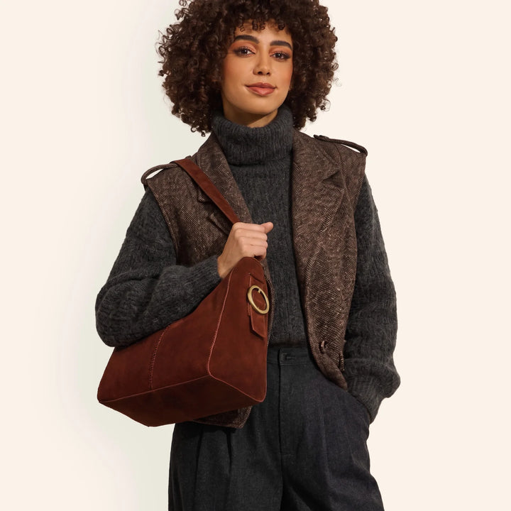 Hobo Render Shoulder Bag Chocolate