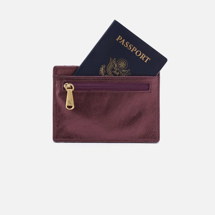 Hobo Euro Slide Card Case Frosted Plum