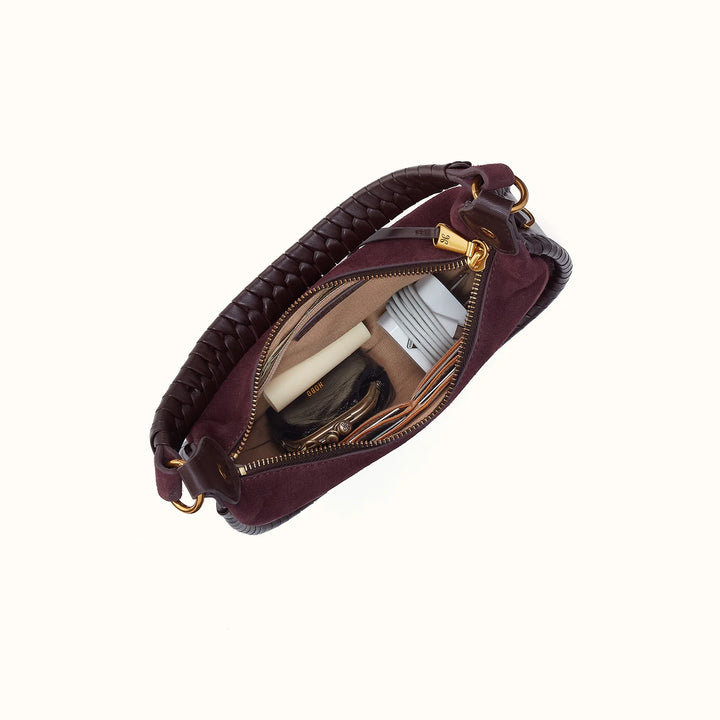 Hobo Mia Crescent Small Hobo Dark Cherry
