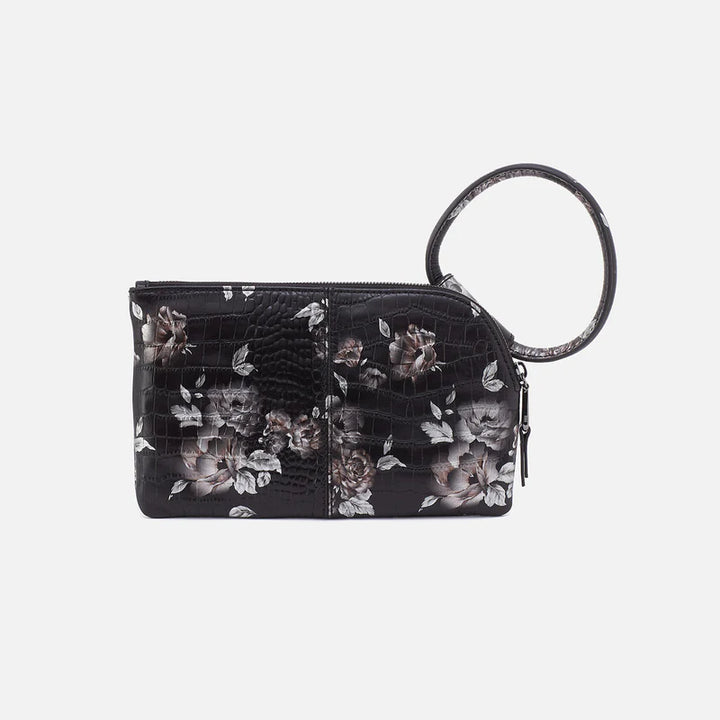 Hobo Sable Wristlet Rose Croco Print