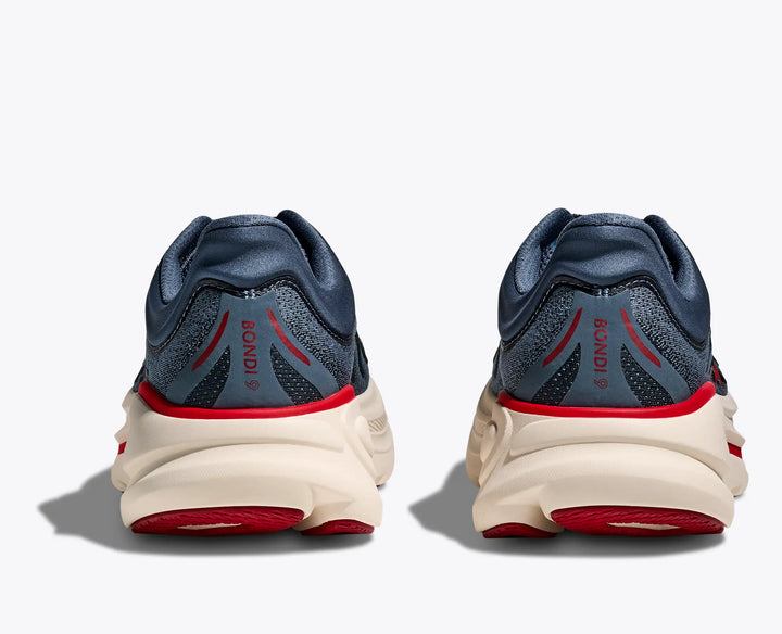 Hoka Men's Bondi 9 Thunder Cloud Vermillion - Orleans Shoe Co.