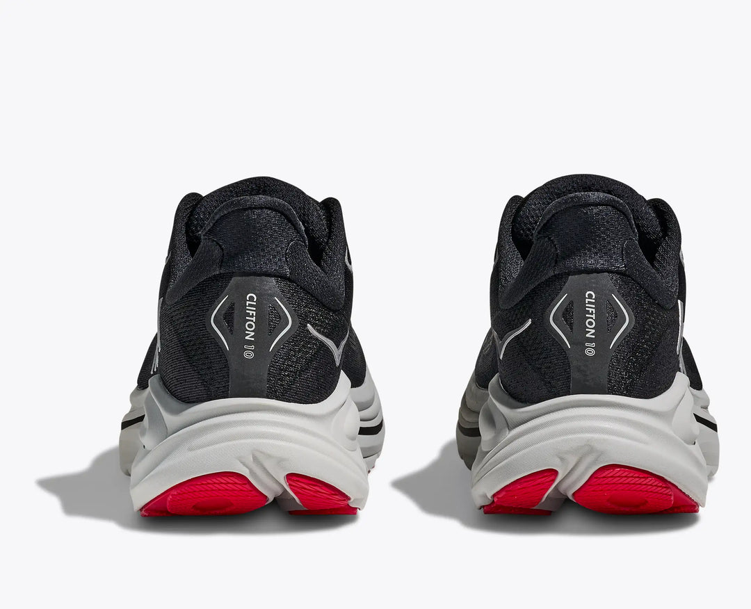 Hoka Men's Clifton 10 Black Silver - Orleans Shoe Co.