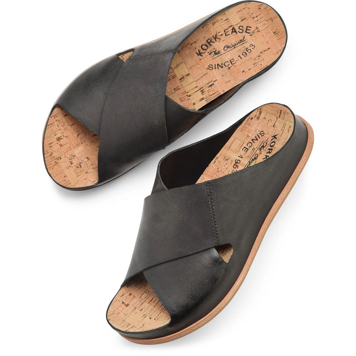 Kork Ease Women's Tutsi Crossband Black - Orleans Shoe Co.