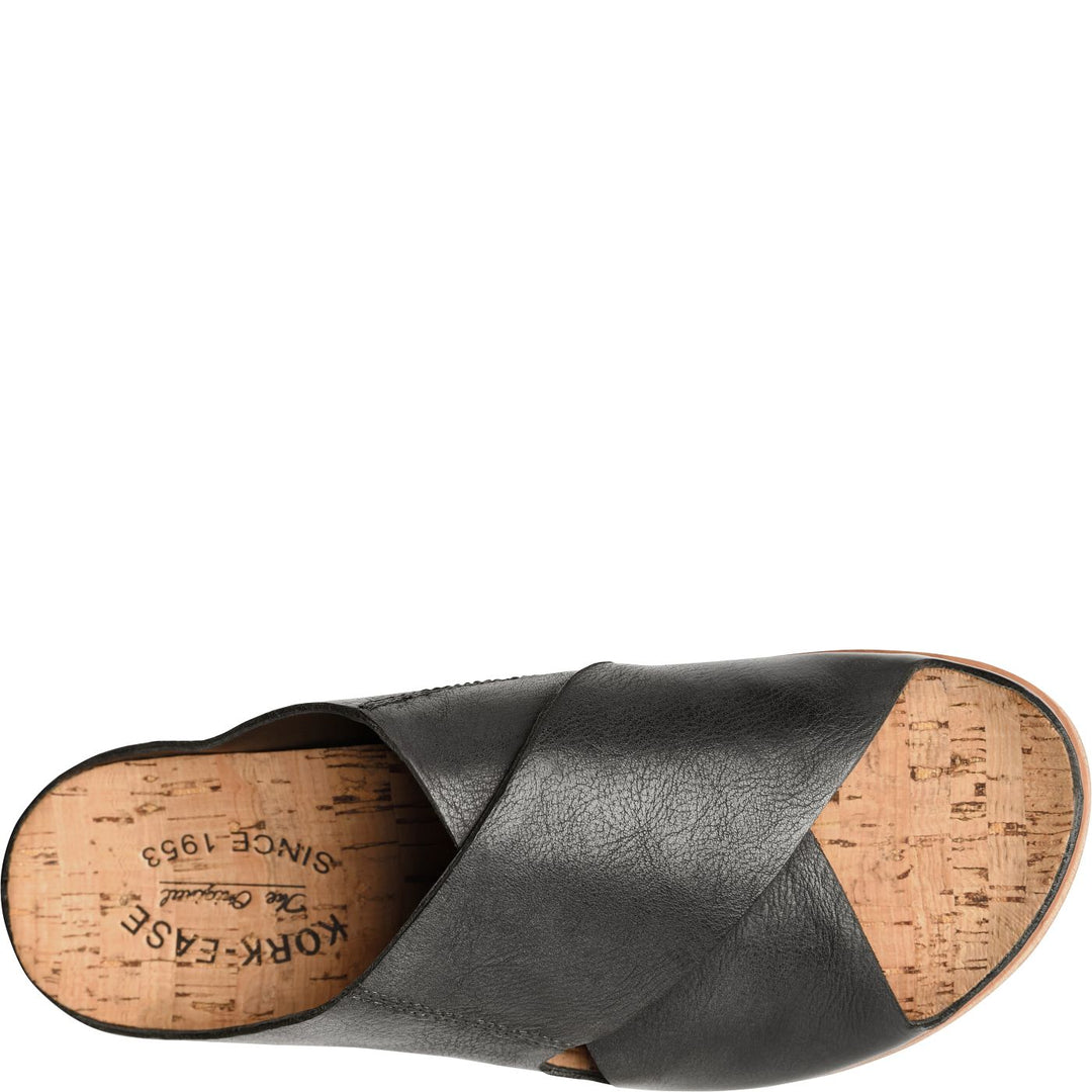 Kork Ease Women's Tutsi Crossband Black - Orleans Shoe Co.