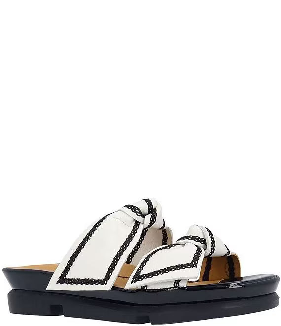 L'Amour Des Pieds Women's Voleta White Capri Kid Black - Orleans Shoe Co.