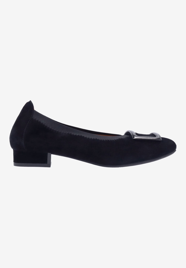 L'Amour Des Pieds Women's Floella Black KidSuede - Orleans Shoe Co.