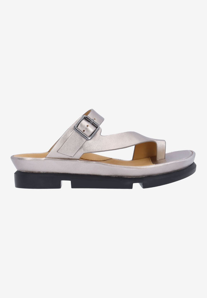 L'Amour Des Pieds Women's Alanza Champagne Met. Nappa - Orleans Shoe Co.