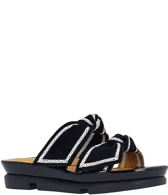 L'Amour Des Pieds Women's Voleta Black Kid Suede White - Orleans Shoe Co.