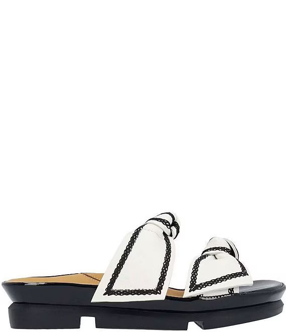 L'Amour Des Pieds Women's Voleta White Capri Kid Black - Orleans Shoe Co.
