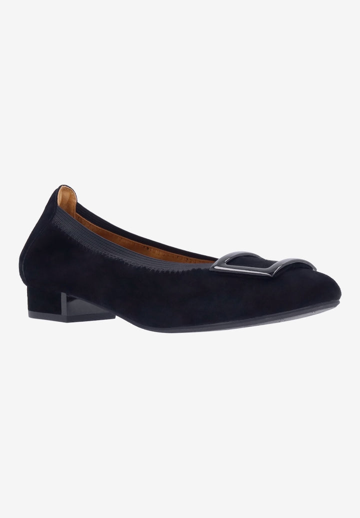 L'Amour Des Pieds Women's Floella Black KidSuede - Orleans Shoe Co.
