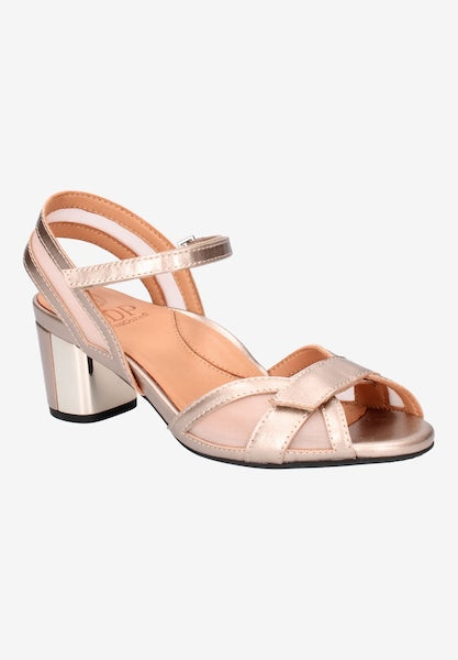 L'Amour Des Pieds Women's Mahiya Champagne Met Nappa