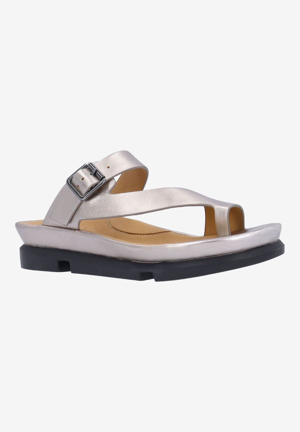 L'Amour Des Pieds Women's Alanza Champagne Met. Nappa - Orleans Shoe Co.