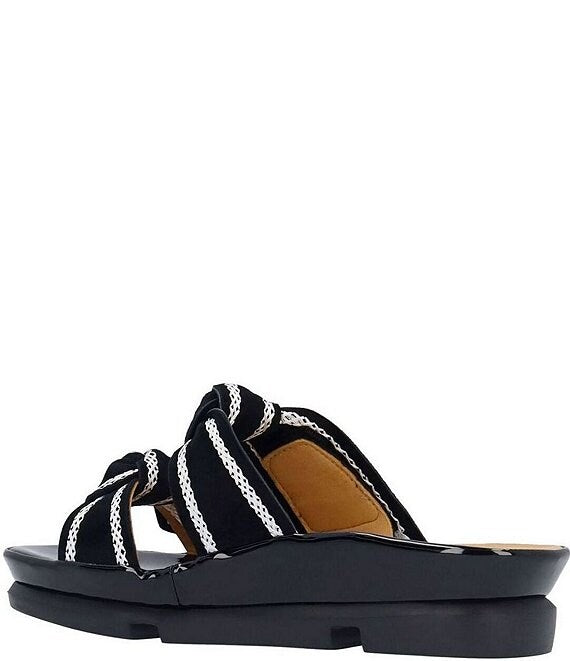 L'Amour Des Pieds Women's Voleta Black Kid Suede White - Orleans Shoe Co.