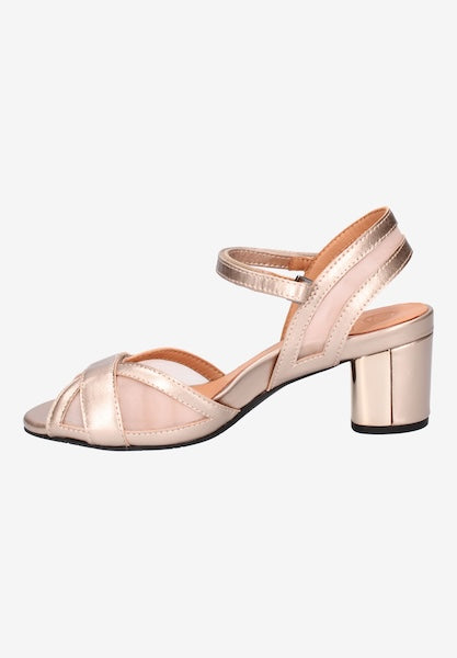 L'Amour Des Pieds Women's Mahiya Champagne Met Nappa