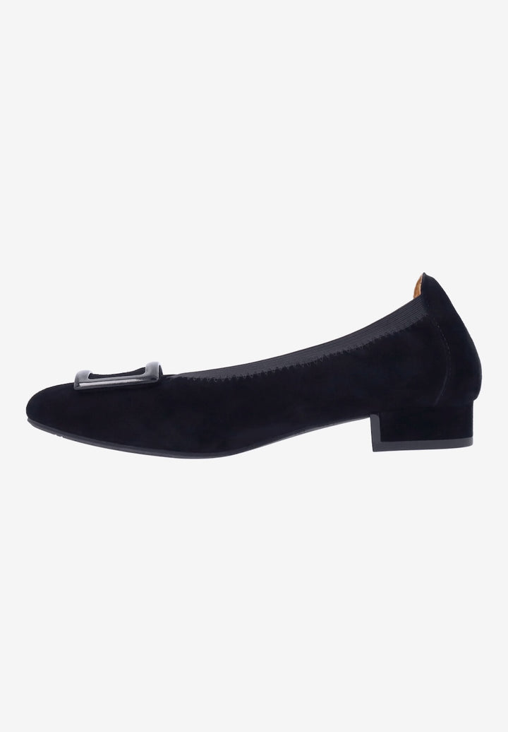 L'Amour Des Pieds Women's Floella Black KidSuede - Orleans Shoe Co.