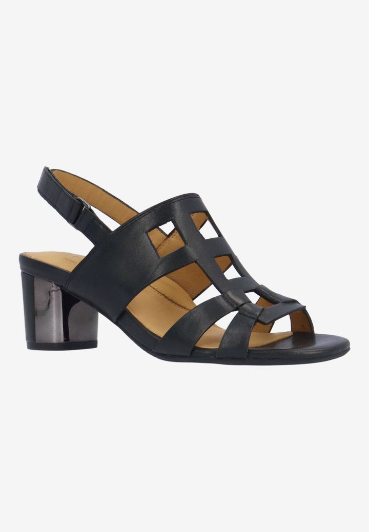 L'Amour Des Pieds Women's Marise Black Waxy Leather - Orleans Shoe Co.