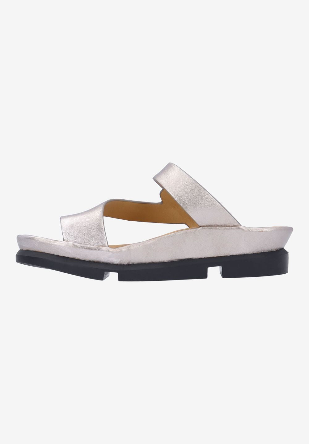 L'Amour Des Pieds Women's Alanza Champagne Met. Nappa - Orleans Shoe Co.