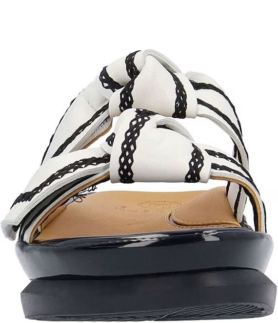 L'Amour Des Pieds Women's Voleta White Capri Kid Black - Orleans Shoe Co.