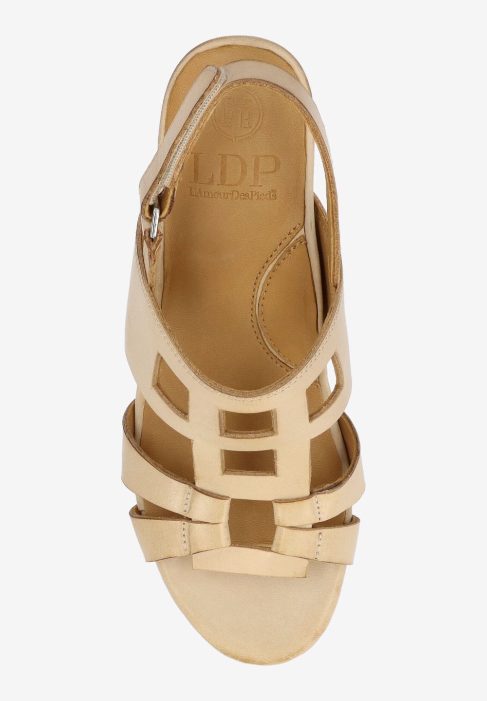 L'Amour Des Pieds Women's Marise Cream Waxy Leather - Orleans Shoe Co.