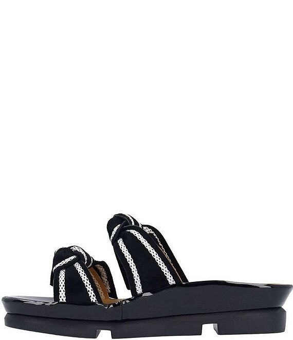 L'Amour Des Pieds Women's Voleta Black Kid Suede White - Orleans Shoe Co.