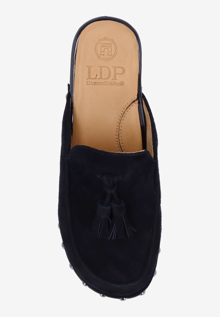 L'Amour Des Pieds Women's Gracen Black KidSuede - Orleans Shoe Co.